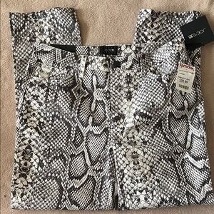 Joe's Jeans Monochrome Snake Print Straight Leg Jeans